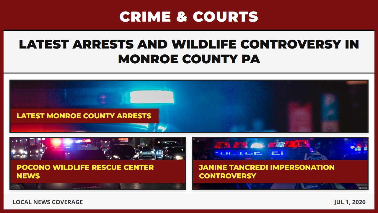 Latest Arrests and Wildlife Controversy in Monroe County PA