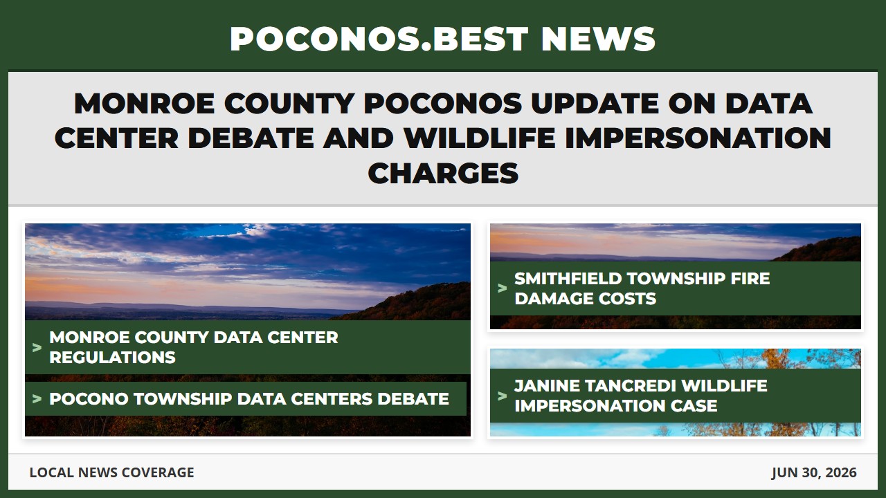 Monroe County Poconos Update on Data Center Debate and Wildlife Impersonation Charges