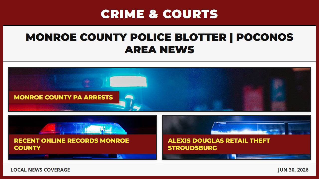 Monroe County Police Blotter | Poconos Area News