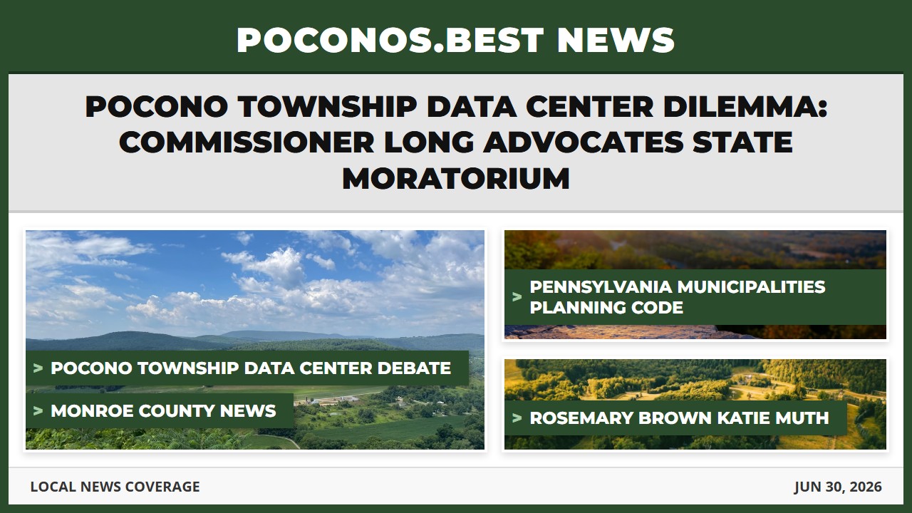 Pocono Township Data Center Dilemma: Commissioner Long Advocates State Moratorium